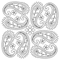 paisley flower block 001